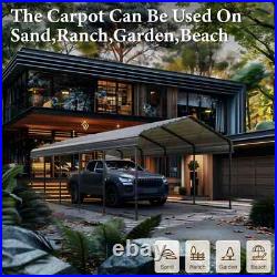 12 x 25 ft Outdoor Carport Metal Carport Canopy Heavy Duty Carport with Sidewall 12 x 25 ft Outdoor Carport Metal Carport Canopy Heavy Duty Carport with Sidewall