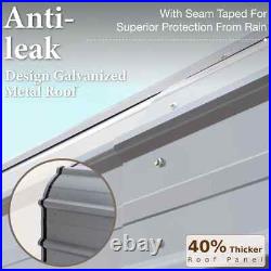 12 x 25 ft Outdoor Carport Metal Carport Canopy Heavy Duty Carport with Sidewall