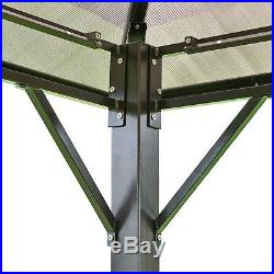 12'x10' Patio Outdoor Gazebo With Hardtop Curtains Canopy Backyard Pergola