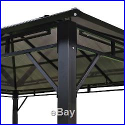 12'x10' Patio Outdoor Gazebo With Hardtop Curtains Canopy Backyard Pergola