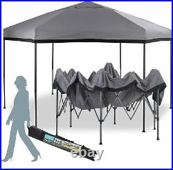 12 x10ft Pop Up Canopy Tent 6 Sided Waterproof Adjustable Height Folding Gazebo