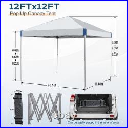 12'x12' Commercial Pop UP Canopy Heavy Duty Party Tent Folding Waterproof Gazebo