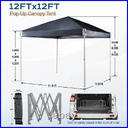 12'x12' Commercial Pop UP Canopy Heavy Duty Party Tent Folding Waterproof Gazebo