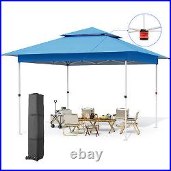 12'x12' Easy Set-up Canopy Tent Pop-up Wedding Party Tent Gazebo With Wheeled Bag