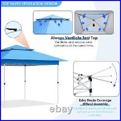 12'x12' Easy Set-up Canopy Tent Pop-up Wedding Party Tent Gazebo With Wheeled Bag