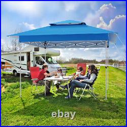 12'x12' Easy Set-up Canopy Tent Pop-up Wedding Party Tent Gazebo With Wheeled Bag