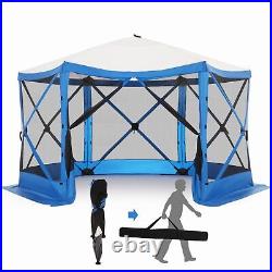 12'x12' Folding EZ Pop up Canopy Gazebo Netting Screen House Party Tent Camping#