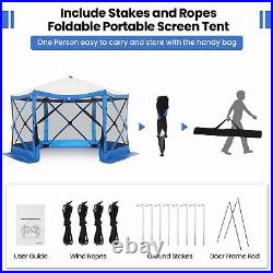 12'x12' Folding EZ Pop up Canopy Gazebo Netting Screen House Party Tent Camping#