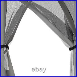 12'x12' Outdoor Patio Canopy Gazebo with Curtains Mesh Netting Waterproof Roof