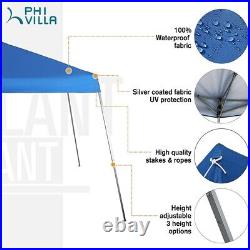 12'x12' Pop-up Canopy Blue Slant Leg UV Block with Carry Bag 81 Sq. Ft of Shade
