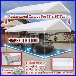 12'x20' Waterproof Carport Replacement Canopy Car Shelter Storage Awning Tent