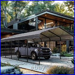 12 x25 ft Outdoor Carport Heavy Duty Gazebo Garage Car Shelter Shade with Sidewall