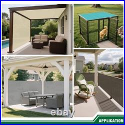 12FT Fabric Roll Privacy Fence Screen Anti-UV Yard Patio Sun Shade Cover Brown