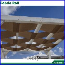 12FT Fabric Roll Privacy Fence Screen Anti-UV Yard Patio Sun Shade Cover Brown