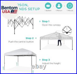 12X12Ft Pop up Canopy Tent, Outdoor Shade, 1 Person 1 Minute Set Up, Carry Case