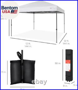 12X12Ft Pop up Canopy Tent, Outdoor Shade, 1 Person 1 Minute Set Up, Carry Case