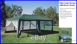 12X15FT Party TENT/GAZEBO/SCREEN HOUSE/ CANOPY Green
