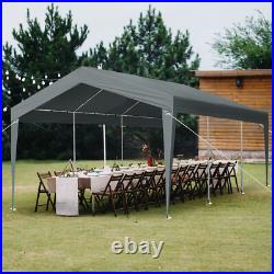 12X20FT Carport Car Port Canopy Grey Without Sidewalls