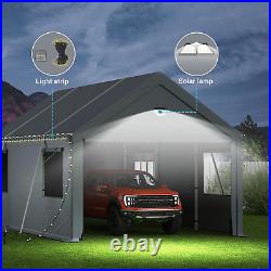 12X20Ft Heavy Duty Carport Canopy, Extra Large Portable Car Tent Garage with Roll