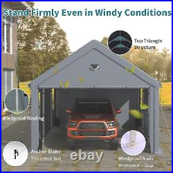 12X20Ft Heavy Duty Carport Canopy, Extra Large Portable Car Tent Garage with Roll