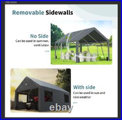 12X20Ft Heavy Duty Carport Canopy, Extra Large Portable Car Tent Garage with Roll