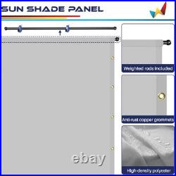 12ft Waterproof Pergola Shade Cover Canopy Replacement Awning Shade Cloth with Rod