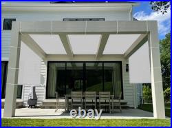 12ft Waterproof Pergola Shade Cover Canopy Replacement Awning Shade Cloth with Rod