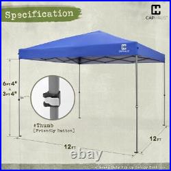 12ft x 12ft Patented One-Push Pop Up Outdoor Canopy Tent, withCentral Lock