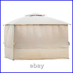 12x10 FT Outdoor BBQ Gazebo Party Wendding Tent with UV Protection Beige