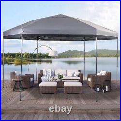 12x10' Pop UP Canopy Tent Outdoor Folding Gazebo Wedding Party Tent with 6 Sandbag