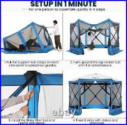 12x12 EZ Folding EZ Pop up Canopy Gazebo Netting Screen House Party Tent Camping