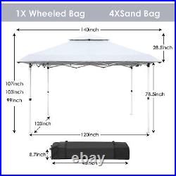 12x12' Ez Pop up Canopy Tent Folding Instant Shelter Outdoor Party Canopy Gazebo