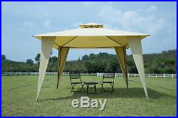 12x12 Garden Metal Gazebo Patio 2-tier Yard Canopy Party Tent Outdoor With Netting