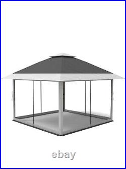 12x12 Pop Up Gazebo Outdoor Canopy Shelter with Mosquito Netting 4 Stanbags Inst