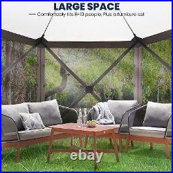 12x12 Portable EZ Pop Up Camping Gazebo Screen House 6 Sides withMosquito Netting