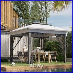 12x12 ft EZ Pop Up Canopy Sun Shade Instant Tent with Mesh Sidewalls for Parties