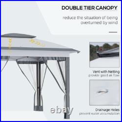 12x12 ft EZ Pop Up Canopy Sun Shade Instant Tent with Mesh Sidewalls for Parties