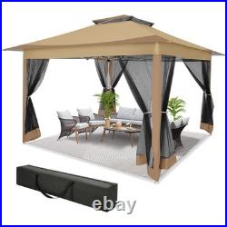 12x12 ft Pop up Gazebo Outdoor Canopy Tent with Mosquito Netting Patio Gazebo
