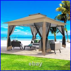12x12 ft Pop up Gazebo Outdoor Canopy Tent with Mosquito Netting Patio Gazebo