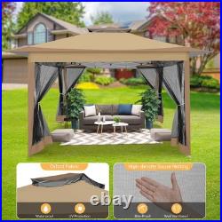 12x12 ft Pop up Gazebo Outdoor Canopy Tent with Mosquito Netting Patio Gazebo