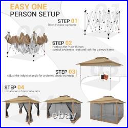 12x12 ft Pop up Gazebo Outdoor Canopy Tent with Mosquito Netting Patio Gazebo