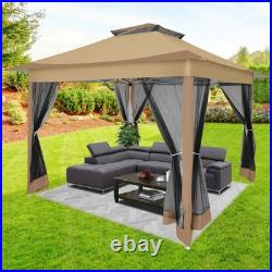 12x12 ft Pop up Gazebo Outdoor Canopy Tent with Mosquito Netting Patio Gazebo