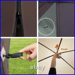 12x12Ft Portable Pop Up Canopy Tent with Mesh Sidewalls, Carry Bag and 11 Stakes