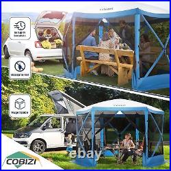 12x12ft Folding EZ Pop up Canopy Gazebo Netting Screen House Party Tent Camping`