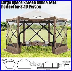 12x12ft Folding EZ Pop up Canopy Gazebo Netting Screen House Party Tent Camping