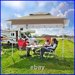 12x12ft Pop-up Canopy Tent Wedding Party Tent Adjustable Height Gazebo Shelter