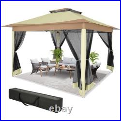 12x12ft Pop-up Gazebo Outdoor Canopy Tent with Mosquito Netting Patio Gazebo
