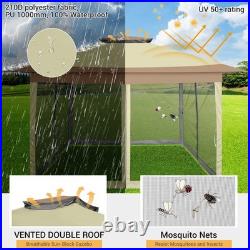 12x12ft Pop-up Gazebo Outdoor Canopy Tent with Mosquito Netting Patio Gazebo