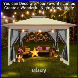 12x12ft Pop-up Gazebo Outdoor Canopy Tent with Mosquito Netting Patio Gazebo