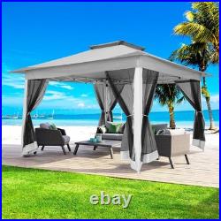 12x12ft Pop-up Gazebo Outdoor Canopy Tent with Mosquito Netting Patio Gazebo NEW